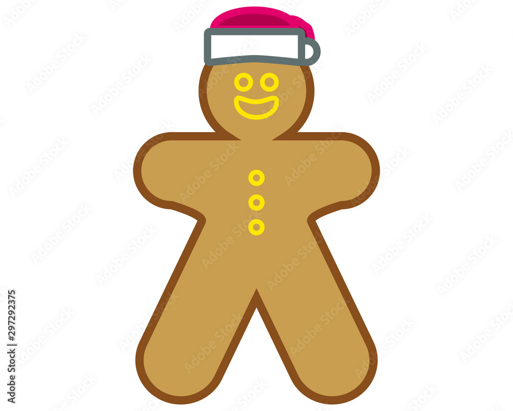 simple icon vector with gingerbread shape simple icon vector with gingerbread shape