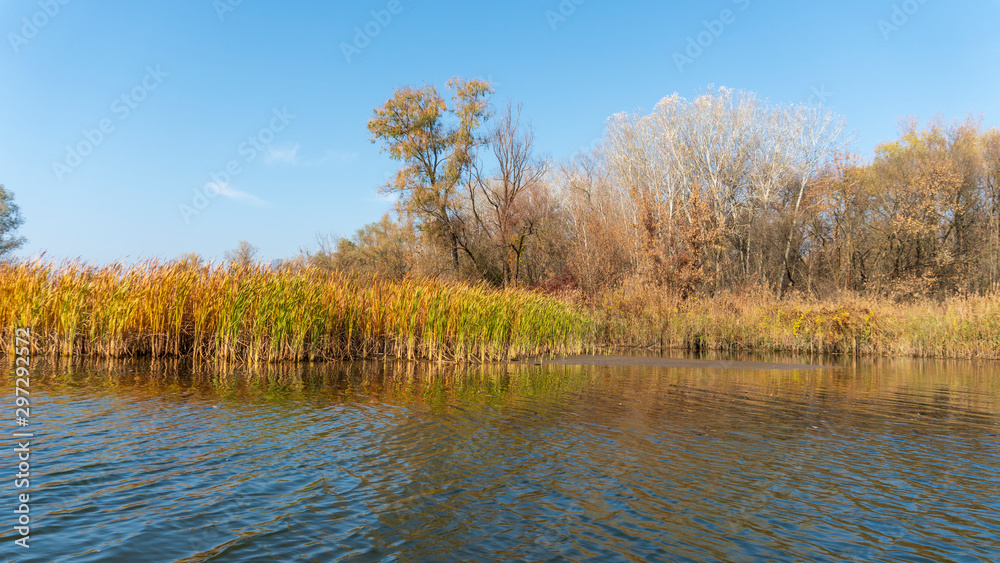 the late autumn river landscape the late autumn river landscape