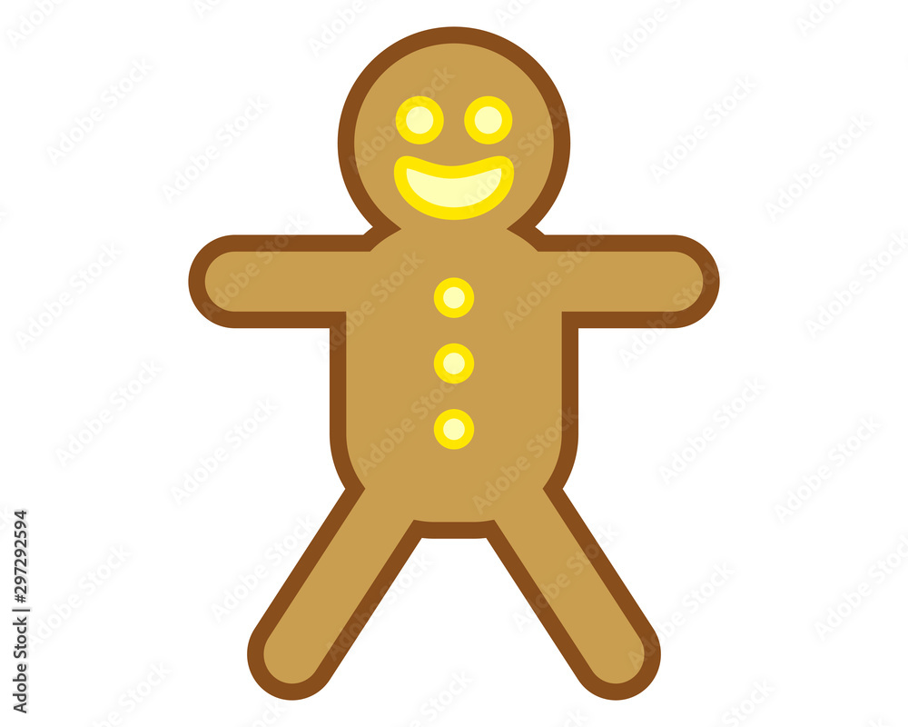 simple icon vector with gingerbread shape simple icon vector with gingerbread shape