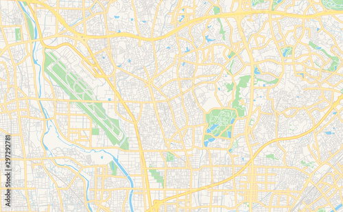 Printable street map of Toyonaka, Japan