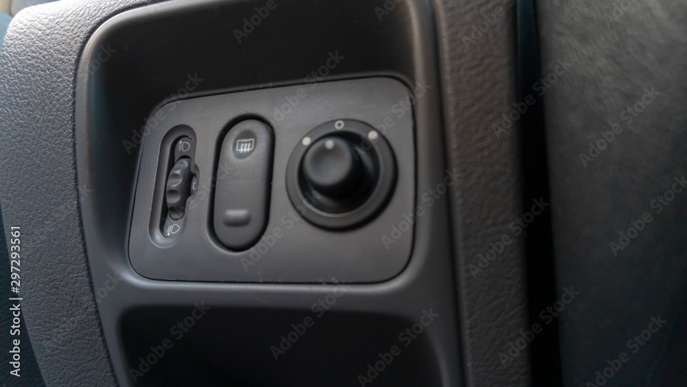 rear window heating controls in a car