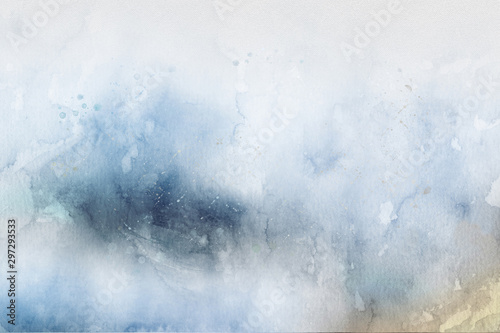 Abstract ocean beach watercolor background for Textures and Backgrounds. © Shootdiem