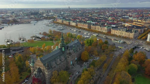 Aerial view of the Nordic Museum in Stockholm, Sweden photo