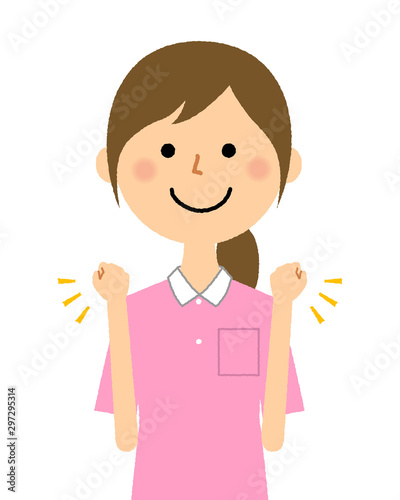 介護スタッフ　ホームペルパー　ガッツポーズ