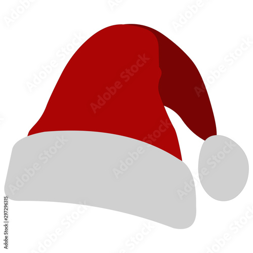 Santa Cap - Top turned Right - Cartoon Vector Image