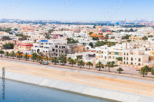 Obraz na płótnie Abu Dhabi, bird eye view w salonie
