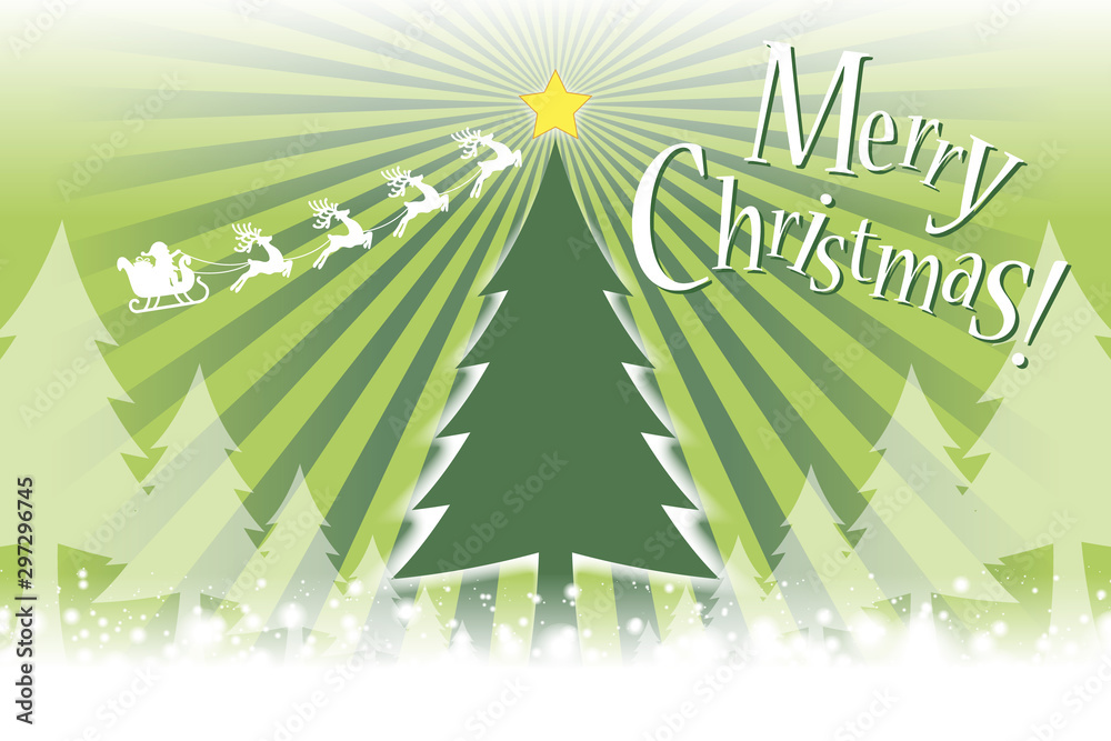 Background Wallpaper Vector Illustration Design Clip Art Free Size Happy Party Image Merry Christmas ベクターイラスト背景 冬のイベント 12月 クリスマスカード ツリー グリーティングカード 無料素材 Stock Vector Adobe Stock