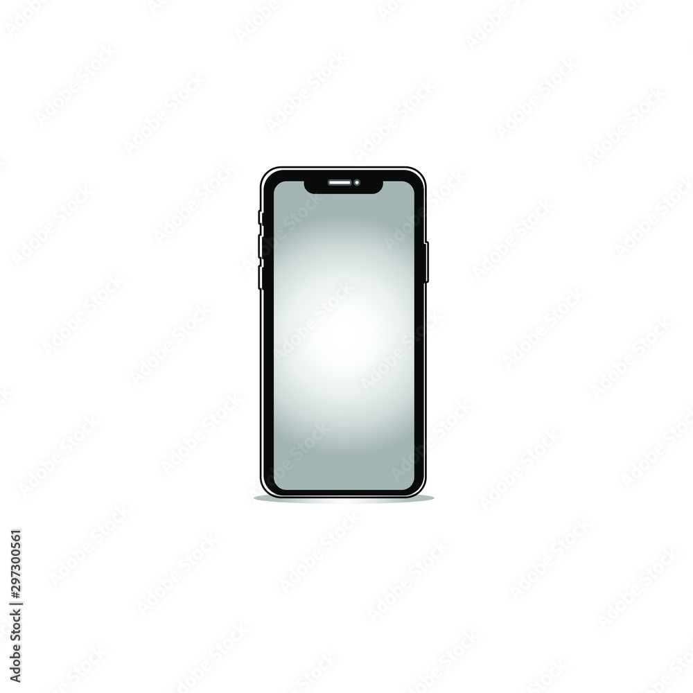 smartphone The shape of a modern mobile phone Designed to have a thin edge.EPS 10 smartphone The shape of a modern mobile phone Designed to have a thin edge.EPS 10