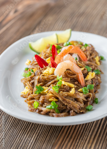 Dish of Pad Thai - Thai fried rice noodles