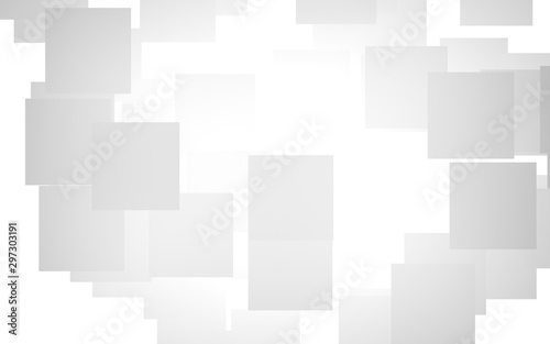 White abstract background. Misty backdrop with grey squares. 3D illustration