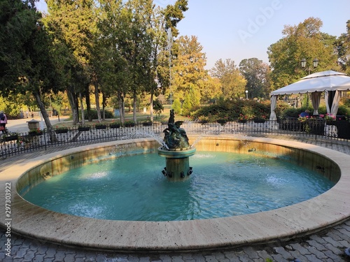 Kastel Ecka Zrenjanin Serbia pond with fountain