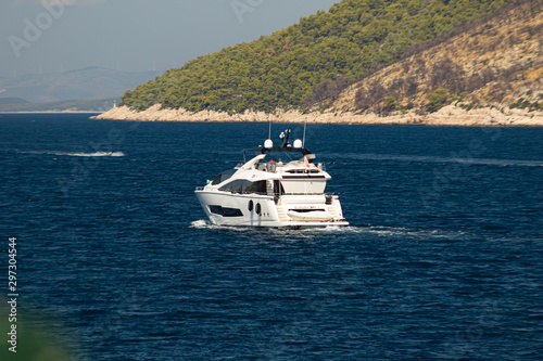 yacht floating on the adriaticsea photo