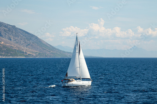 Sailing in adriatic sea, Hvar, Croatia
