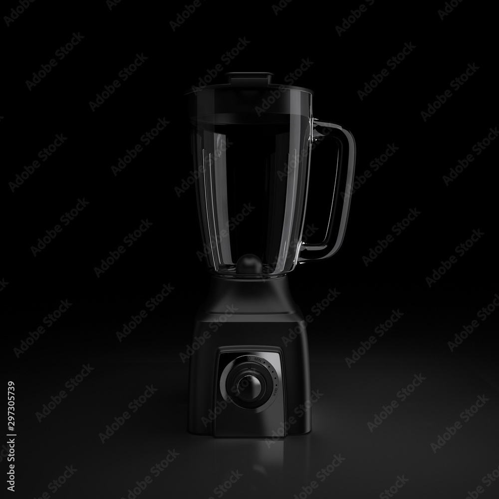 Dark blender Electric Domestic Home and Kitchen Interior appliance on black background, 3d Rendering Dark blender Electric Domestic Home and Kitchen Interior appliance on black background, 3d Rendering
