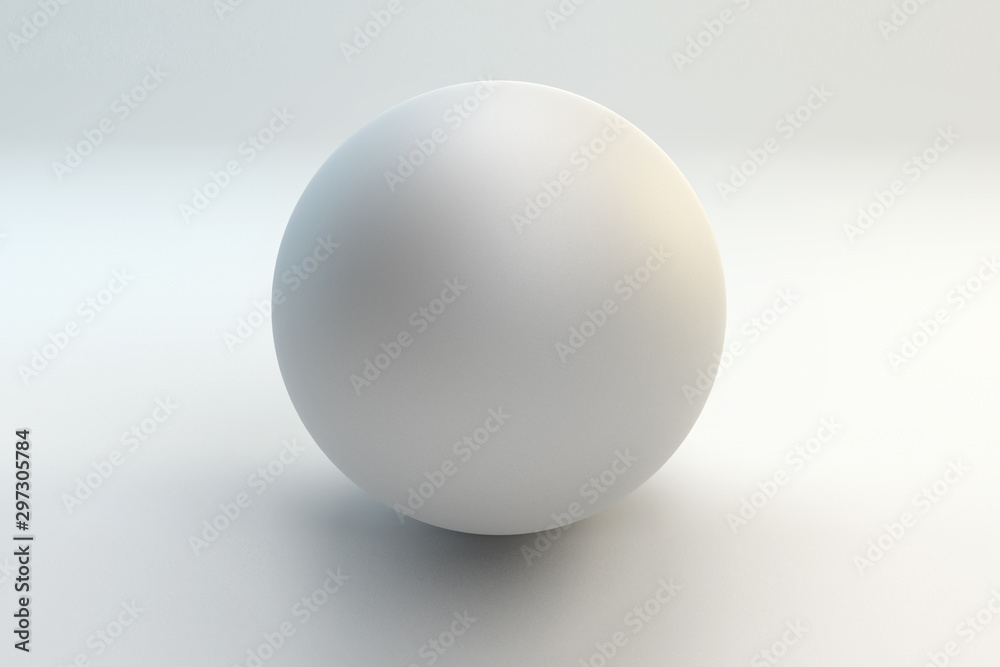 White Sphere on white background. Sphere mockup. 3d illustration White Sphere on white background. Sphere mockup. 3d illustration