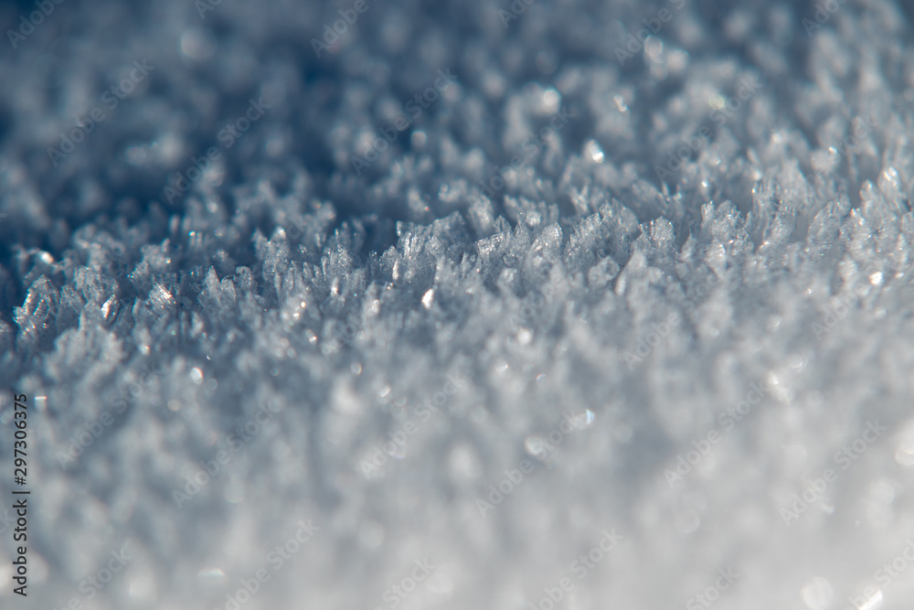 Texture of frozen snow
