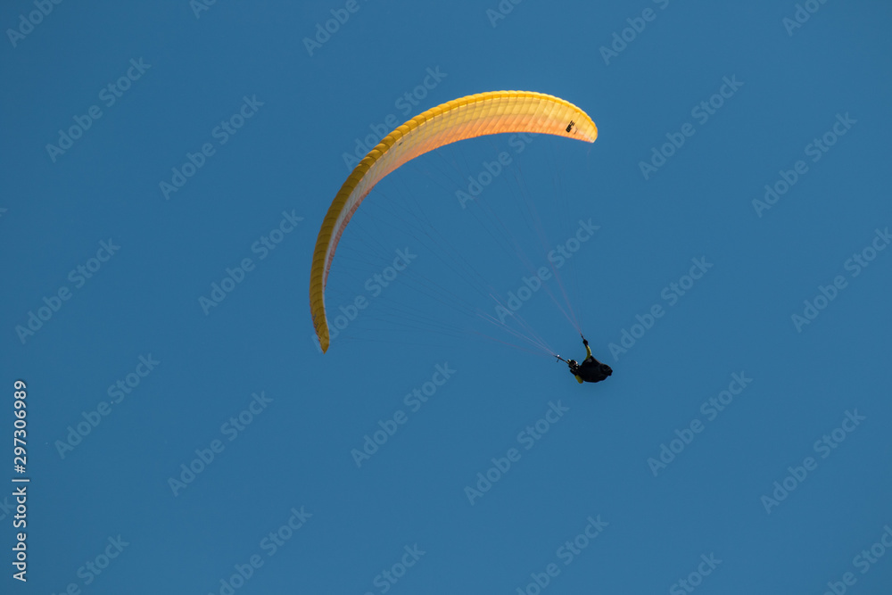 Paragliders above south moravia, Pálava, czech republic Paragliders above south moravia, Pálava, czech republic