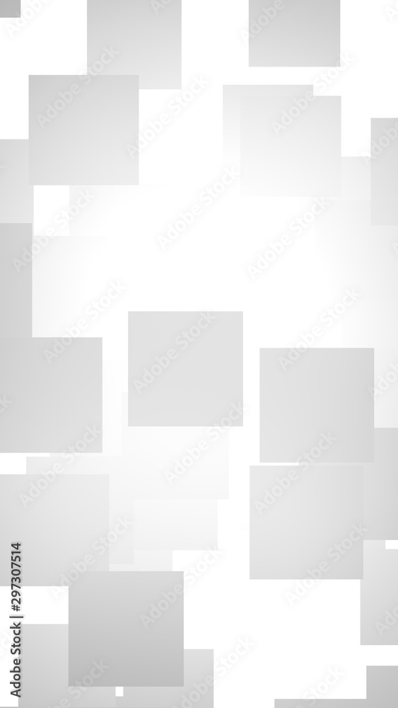 White abstract background. Misty backdrop with grey squares. 3D illustration