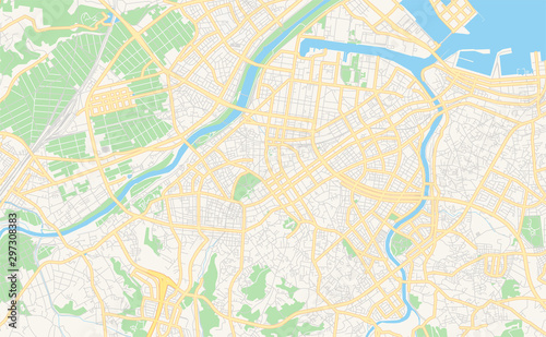 Printable street map of Hachinohe  Japan