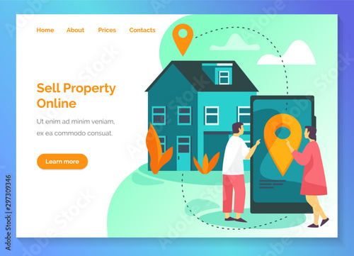 Real estate broker agency, sell property online