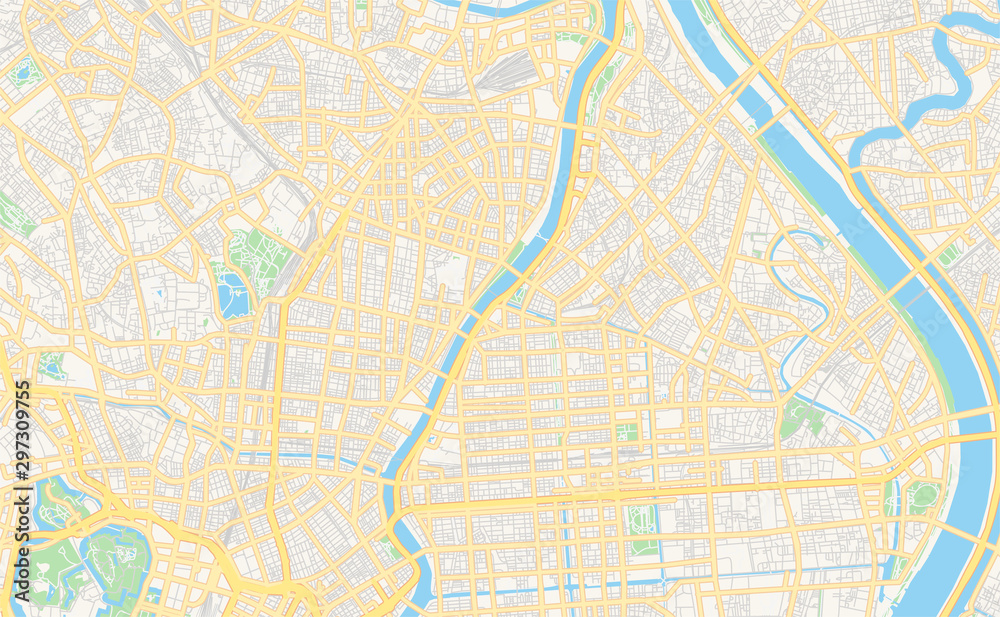 Printable street map of Sumida, Japan