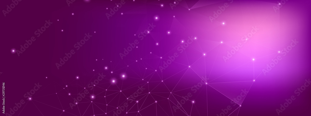 Fototapeta premium Big Data Abstract. Technology Poster. Pink 