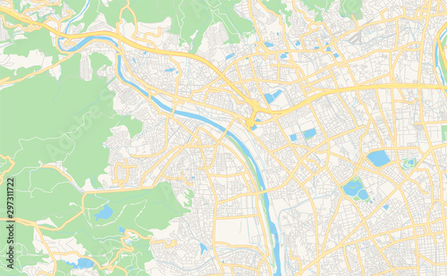Printable street map of Takarazuka, Japan