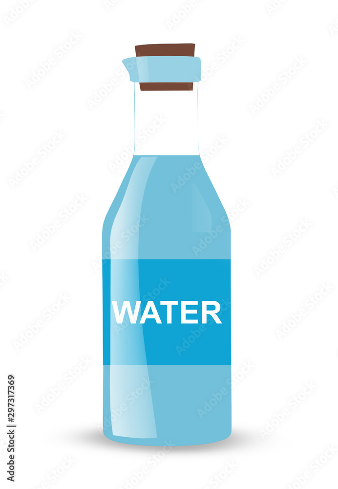 big glass bottle with water big glass bottle with water