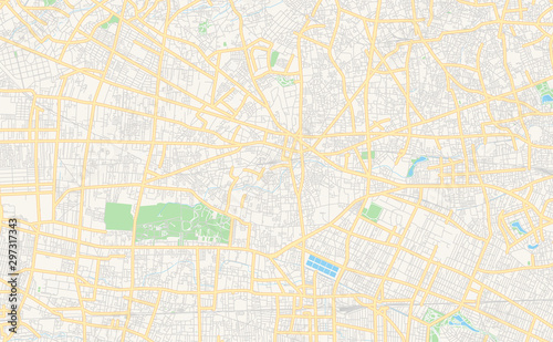 Printable street map of Nishitokyo  Japan