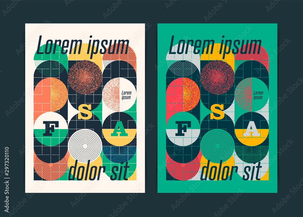 Modern Geometric art poster template. Vector illustration. Modern Geometric art poster template. Vector illustration.