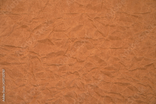 Wallpaper Mural Brown crumpled packaging paper background texture. Kraft Paper Coarse. Wrinkled paper bag Torontodigital.ca