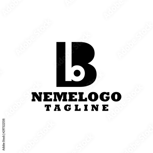 Bb logo letter design vector, simple and minimalist