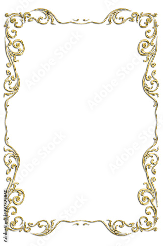 Golden vintage borde decorative frame
