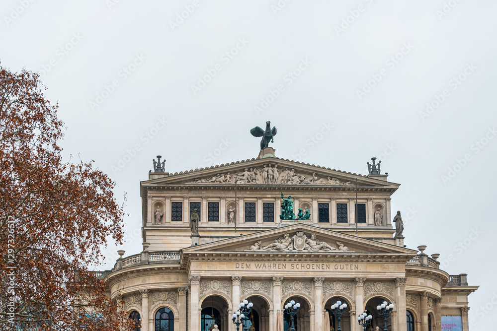 Frankfurt, Germany - January 22, 2019: Antique building view in Frankfurt, Germany.