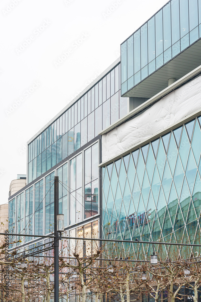 Fototapeta premium Frankfurt, Germany - January 22, 2019: Commercial finance building in Frankfurt, Germany.