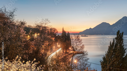 Gardalake in the winter season by night