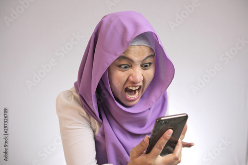 Young Woman Angry by Phone Call, Screaming on Phone