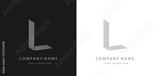 l logo letter modern design vector illustration