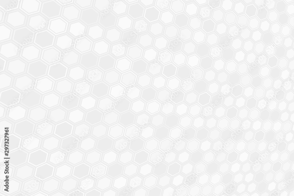 Abstract gray hexagonal background. Hexagonal cell texture.