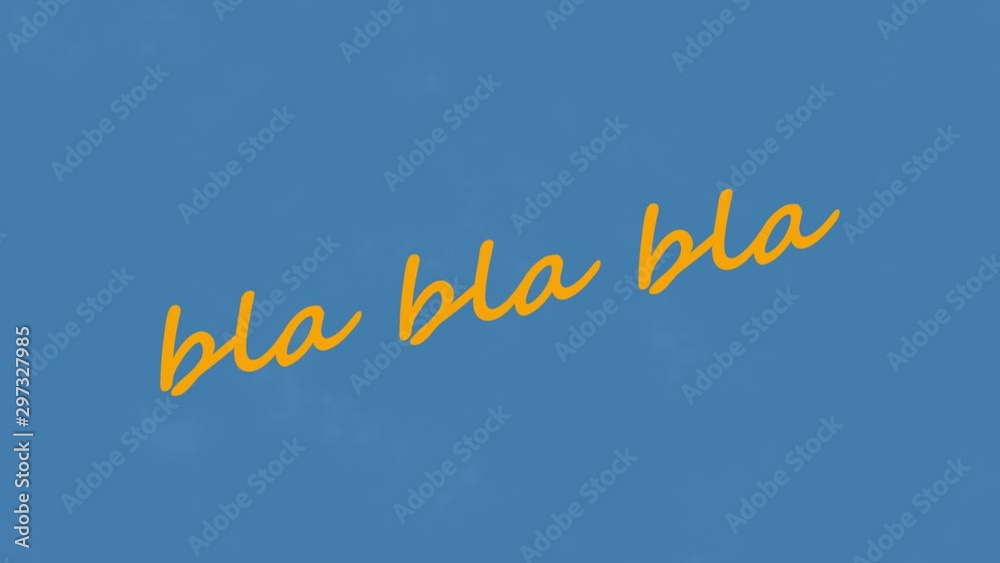 Bla Bla Bla Liquid Animated Text