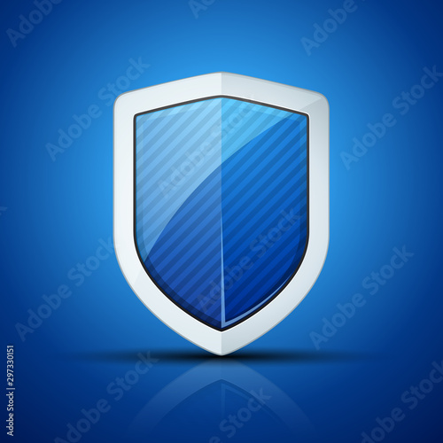Free Download Blue Shield sign illustration - GFXLoad