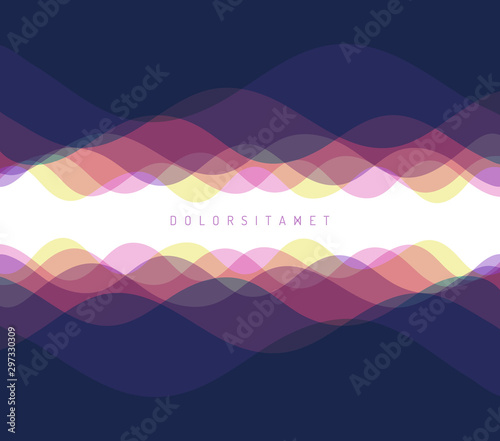 Sound waves. Abstract wavy background with dynamic effect. Modern screen design for mobile app and web. 3d vector illustration for brochure  banner  flyer or presentation.