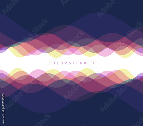 Sound waves. Abstract wavy background with dynamic effect. Modern screen design for mobile app and web. 3d vector illustration for brochure, banner, flyer or presentation.