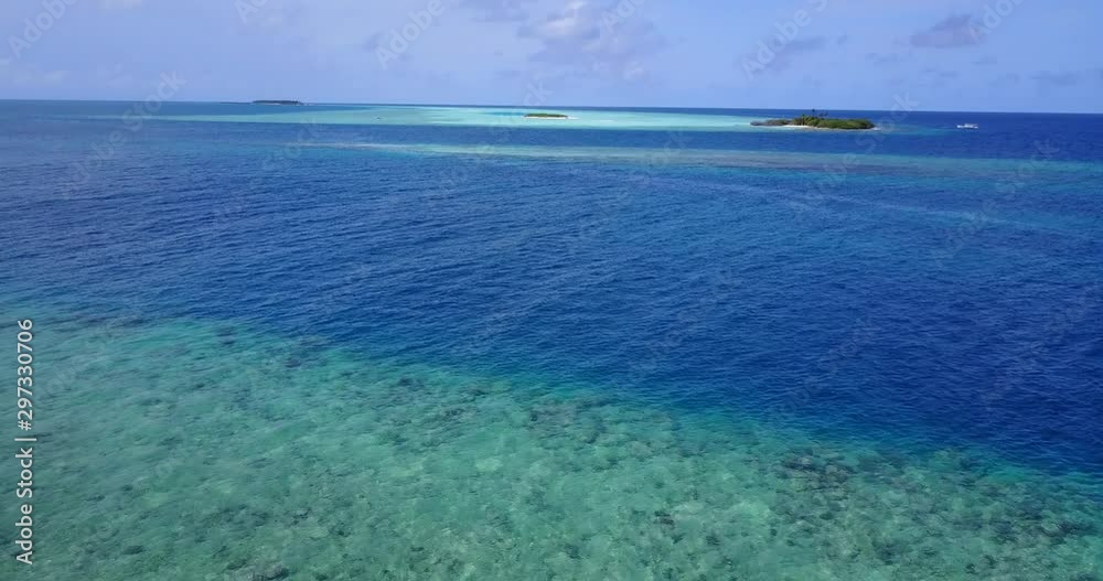 Amazing View Of The Bright Blue Waters Of A Philippine Island - Aerial Shot