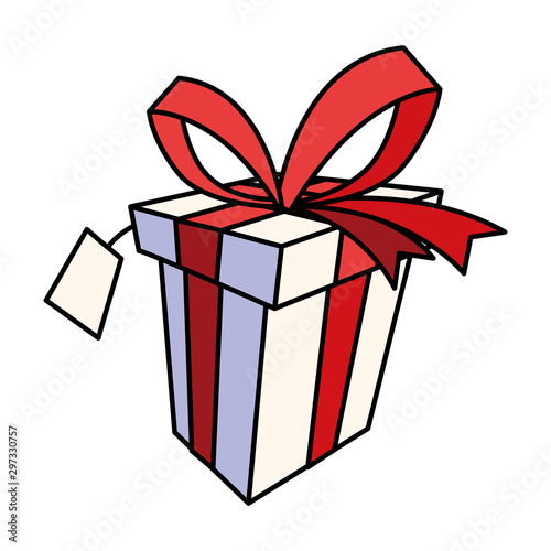 gift box with ribbon on white background © djvstock