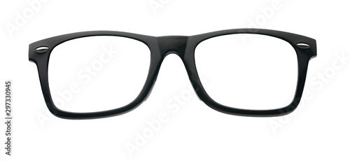glasses in black frame