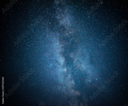 Night starry sky. Stars in the dark night sky. Milky Way galaxy.