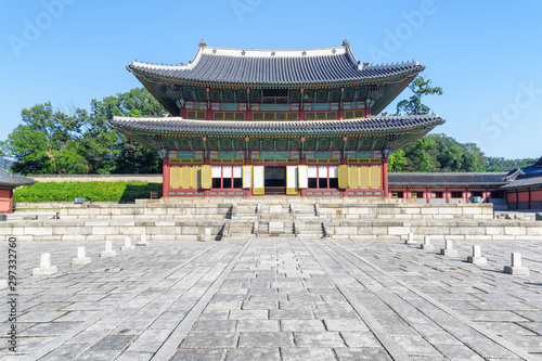Beautiful view of Injeongjeon Hall, Changdeokgung Palace, Seoul
