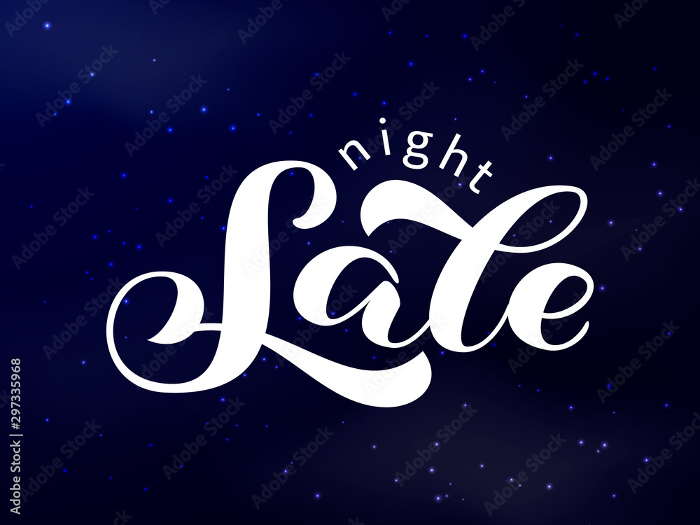 Night Sale brush lettering. Vector illustration for banner Night Sale brush lettering. Vector illustration for banner