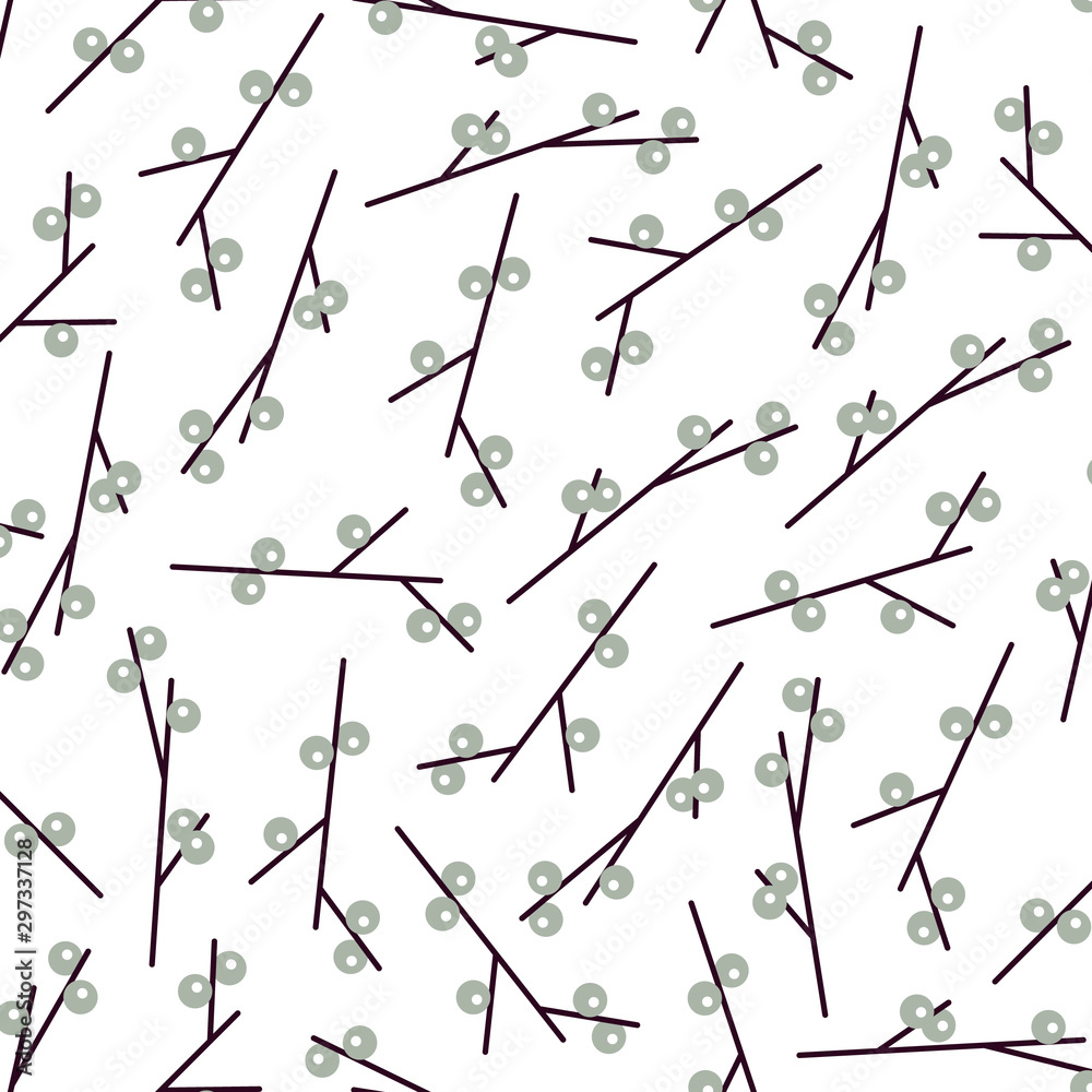 Berries on White seamless repeat Berries on White seamless repeat